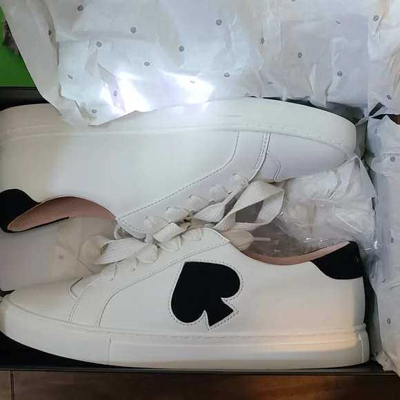 Kate Spade Women's White and Black Sneakers - Fez - Picture 2 of 5